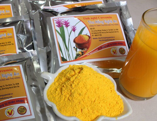 Tinh bột nghệ đỏ - tinh nghệ curcumin thu hồng gói 200g