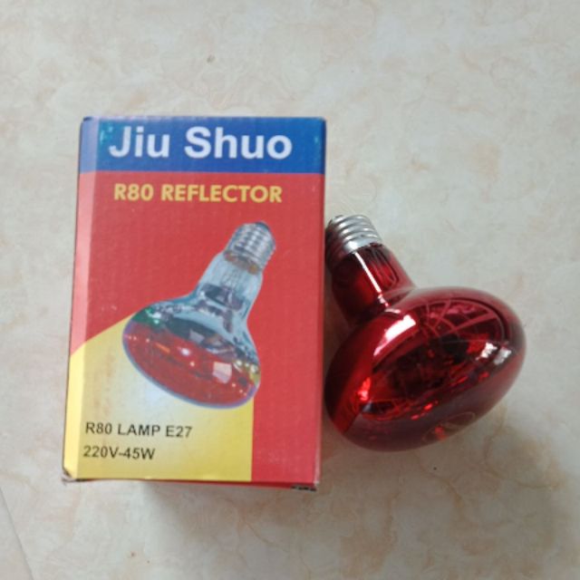 Bộ 10 bóng đèn hồng ngoại 45w sưởi ấm thú y cao cấp + tăng 10 đuôi sứ