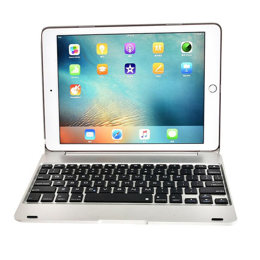 Bàn phím Bluetooth iPad Air 2 iPad 6 keyboard ốp nhôm có đèn bàn phím