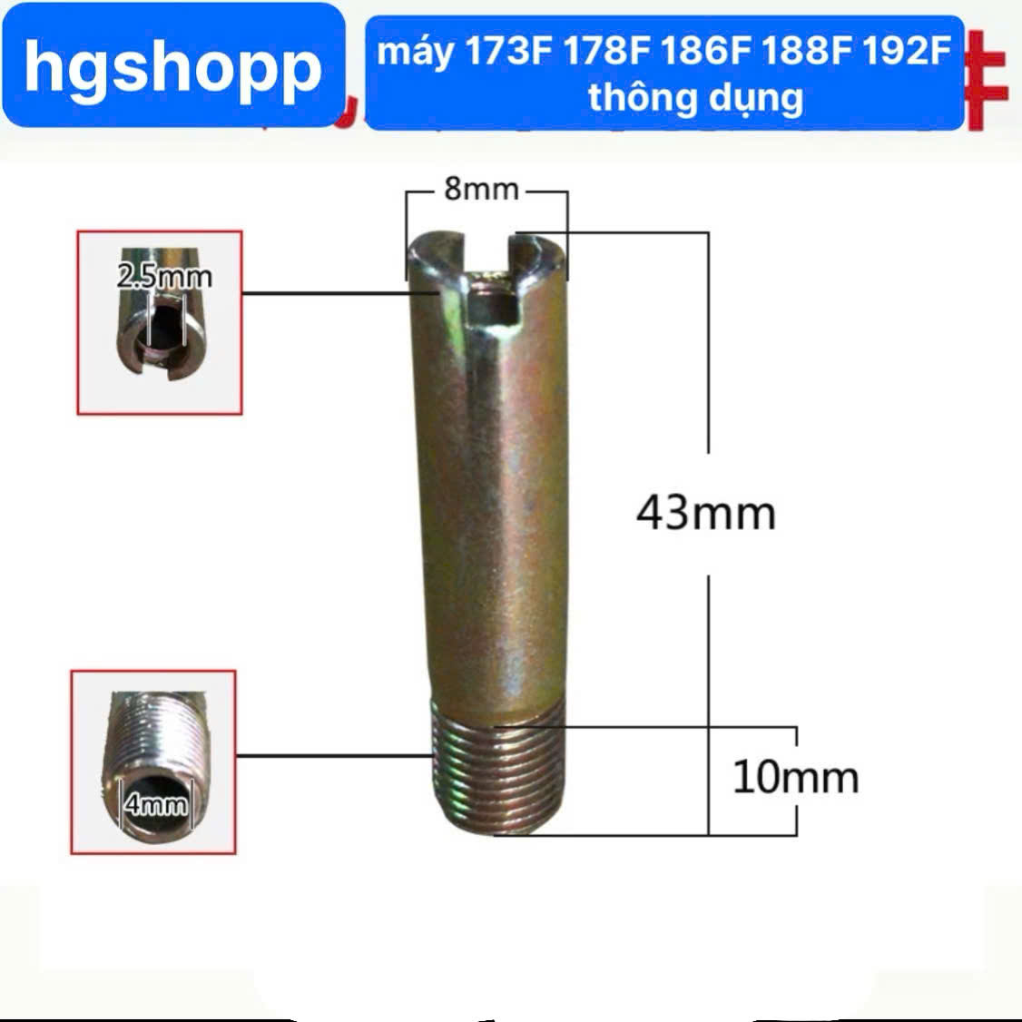 Ống Đầu Vào Nhớt Đầu Vào Bơm Nhớt Máy Cày 173F - 178F -186F Đến 192F Thông Dụng