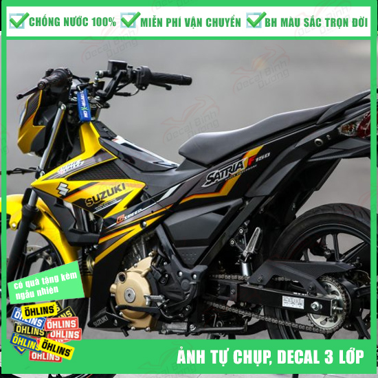 Tem Raider Vàng Đen - Tem Raider Mới Nhất - Dán Decal Raider Giá Rẻ - Đổi Được Qua Satria