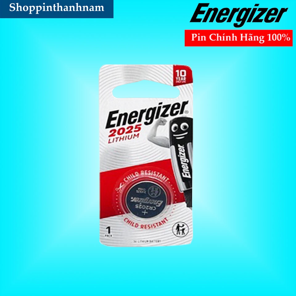 Pin CR2025 Energizer Vỉ 1 Viên Cao Cấp Chính Hãng Dung Lượng Cao