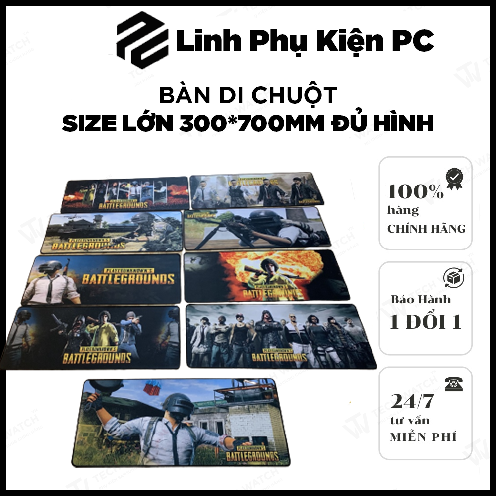 Bàn di chuột game PUBG 4ly 30*70 | Lót chuột 30x80