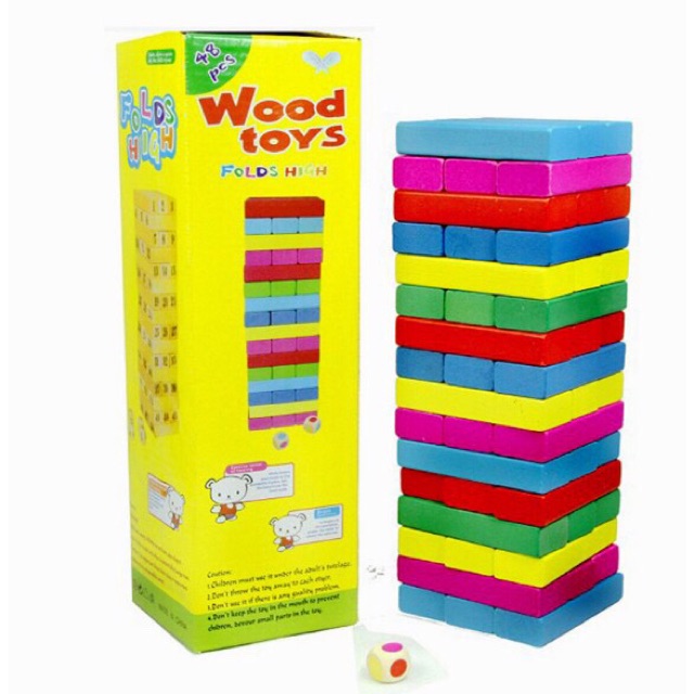 Trò chơi rút gỗ loại 48 thanh từ gỗ cao cấp - size lớn, đa dạng mẫu mã, màu sắc, chất lượng đảm bảo, cam kết hàng đúng mô tả