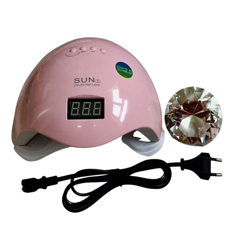 [Bảo hành 3 tháng] Máy Hơ Gel Sun 5 UV/LED 48W màu hồng Shop HNnails