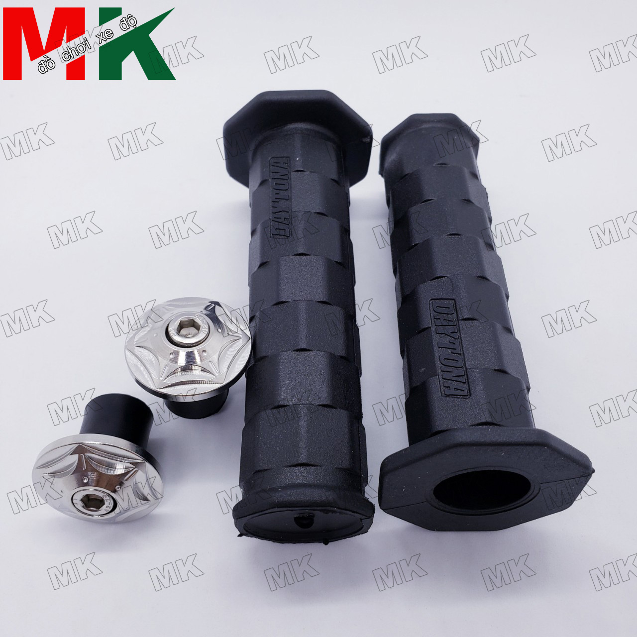 COMBO 2 Bao tay xe máy daytona, 2 gù tay lái salaya inox 304 cao cấp, tổng kho MK