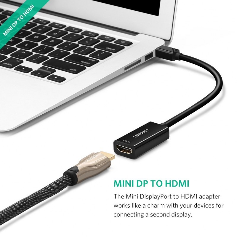 Cáp chuyển mini displayport to hdmi hỗ trợ 4k 2k ugreen 40360
