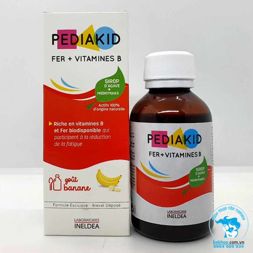 Pediakid Fer + Vitamines B - Bổ sung sắt và vitamin nhóm B (125ml)