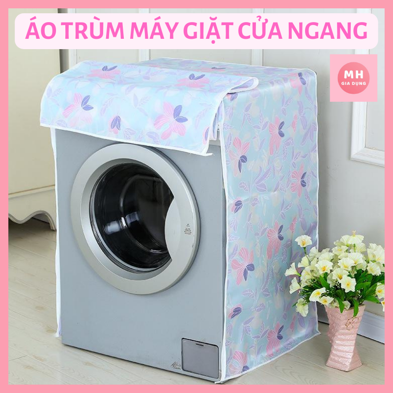 ÁO TRÙM MÁY GIẶT CỬA NGANG 7KG - 12KG - VẢI PEVA DÀY DẶN CHỐNG RÁCH, CHỐNG THẤM, CHỐNG BỤI - TẤM CHE ĐẬY MÁY GIẶT - ÁO TRÙM MÁY GIẶT, ÁO BỌC MÁY GIẶT