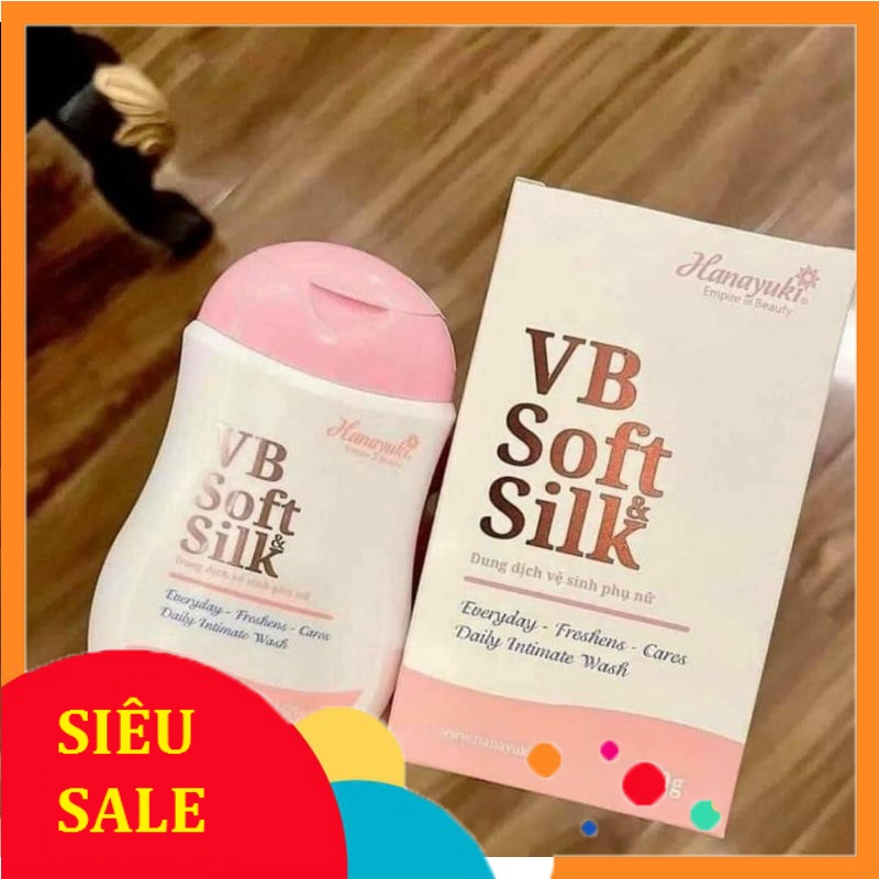 Dung Dịch Vệ Sinh Hana HỒNG VB Soft Silk Mẩu Mới 150ml Khử Mùi , Kháng Khuẩn , Viêm Ngứa Hiệu Quả