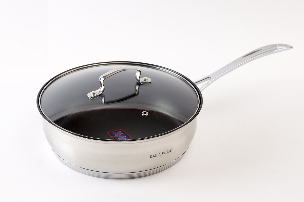 Chảo Rán Chống Dính Kaisa Villa 5 Lớp 24cm, Tay Cầm Inox 304 Sáng Bóng