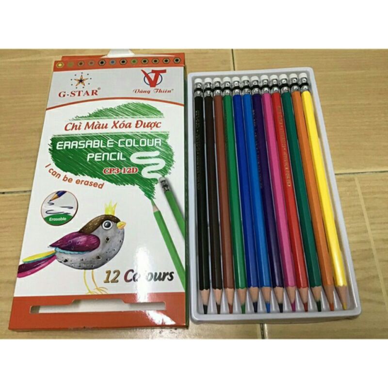 Bút chì màu Cây xoá được