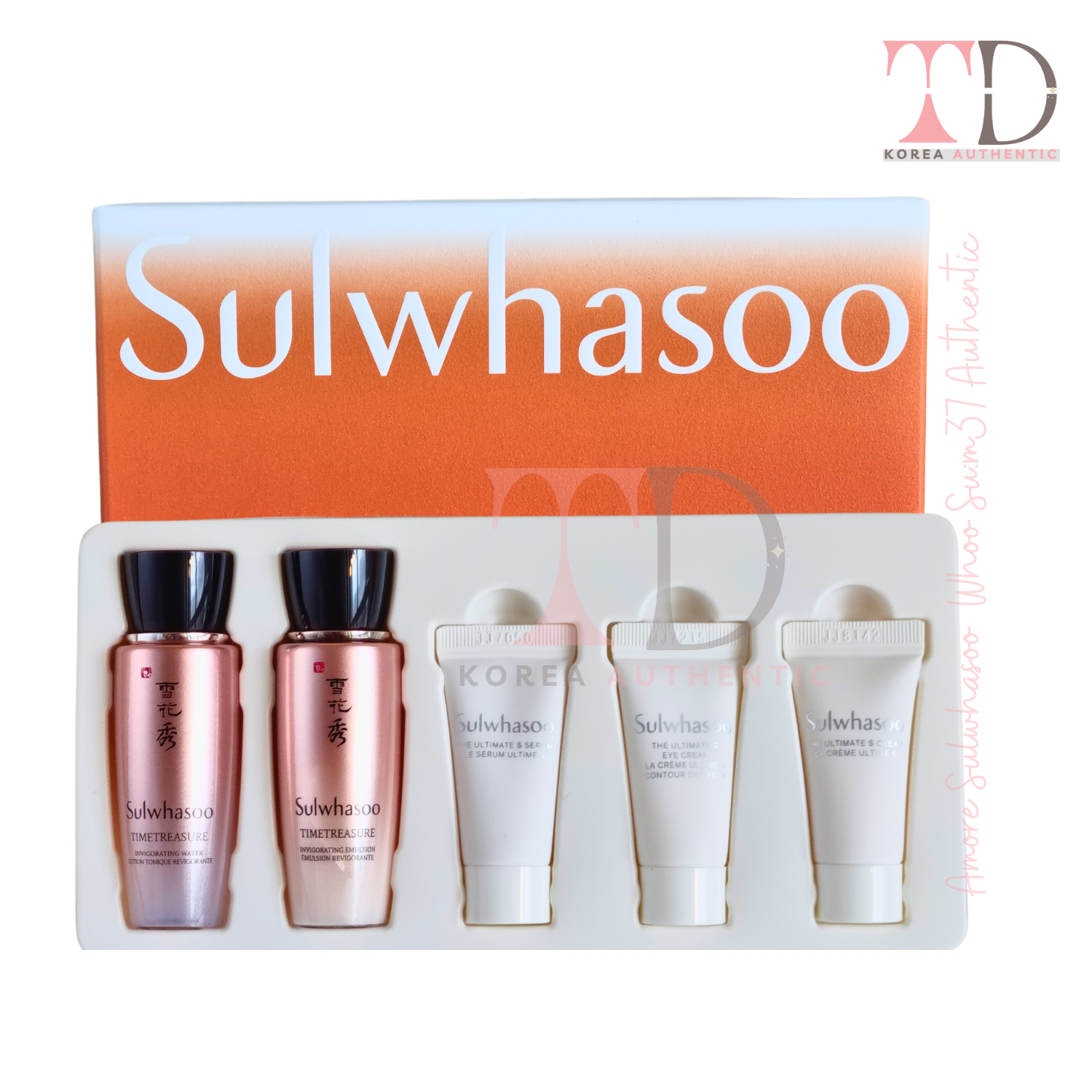 Có tách set Sulwhasoo The Ultimate S set mini 5 sản phẩm Bản mới của Set dưỡng Thông đỏ Timetreasre Dưỡng trắng giảm nhăn chống lão tloskorea cũ