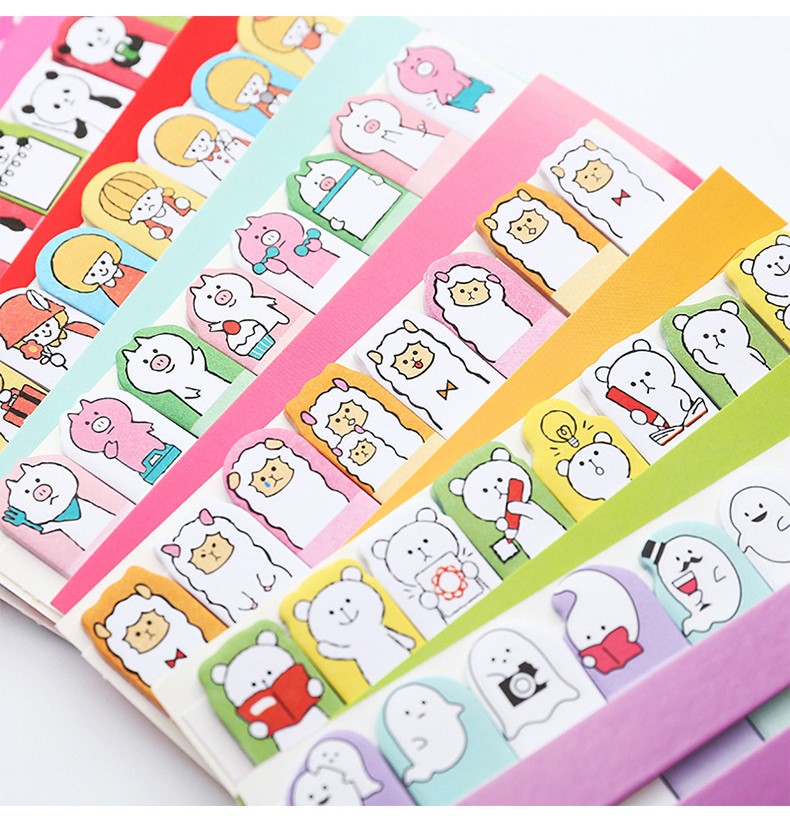 Giấy note đánh dấu trang nhiều họa tiết độc lạ dễ thương stick marker