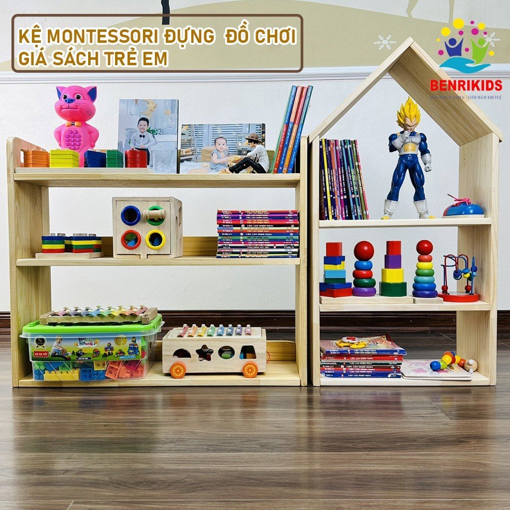Tủ Để Giày, Kệ Đựng Đồ Chơi Cho Bé Bằng Gỗ