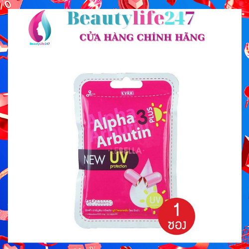 [HCM]Viên kích trắng body alpha arbutin 3 plus new uv thái lan chống tia uv cực tím dưỡng trắng da