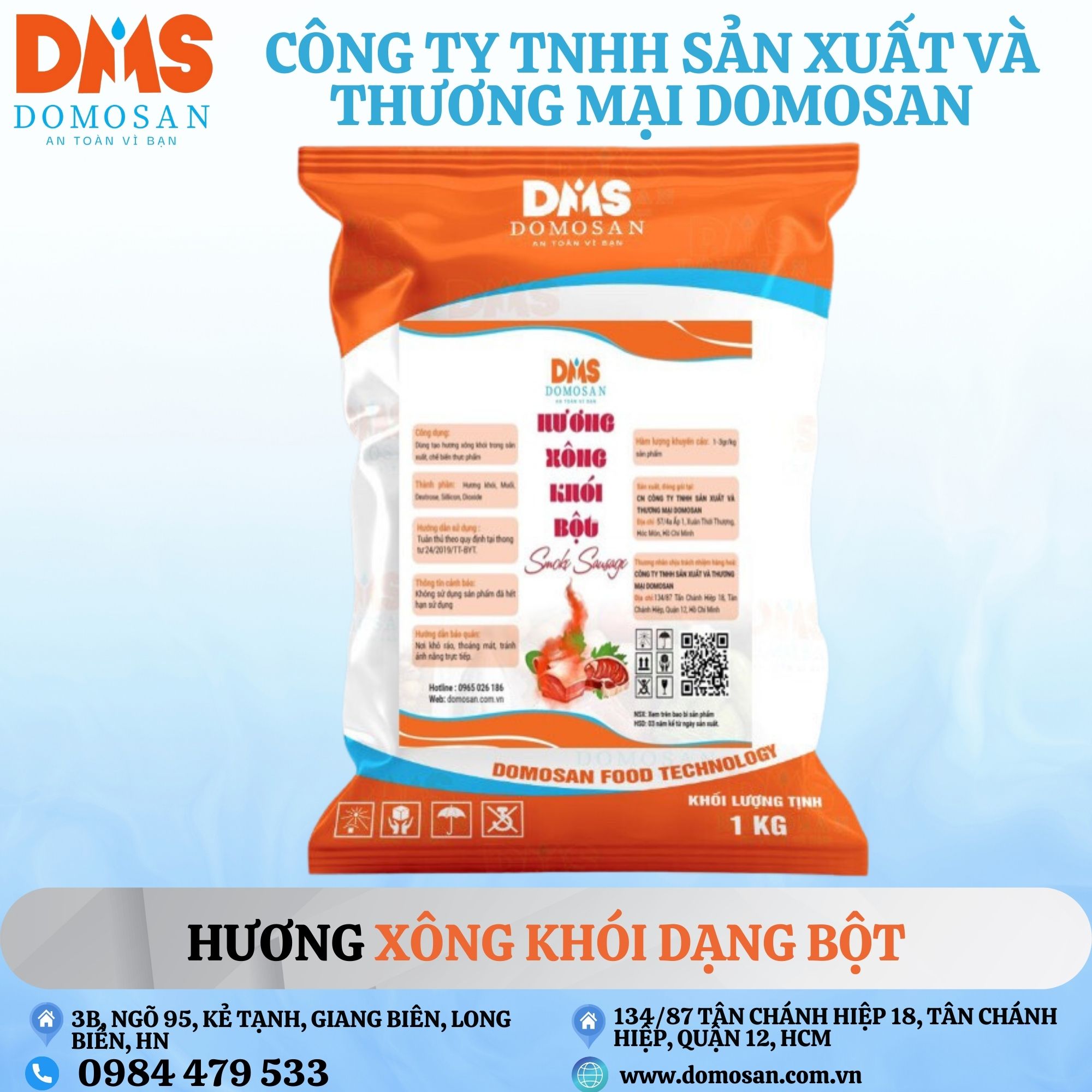 Hương Xông Khói dạng bột gói 1kg-Hàng Nhập Khẩu Đức Thơm Ngon