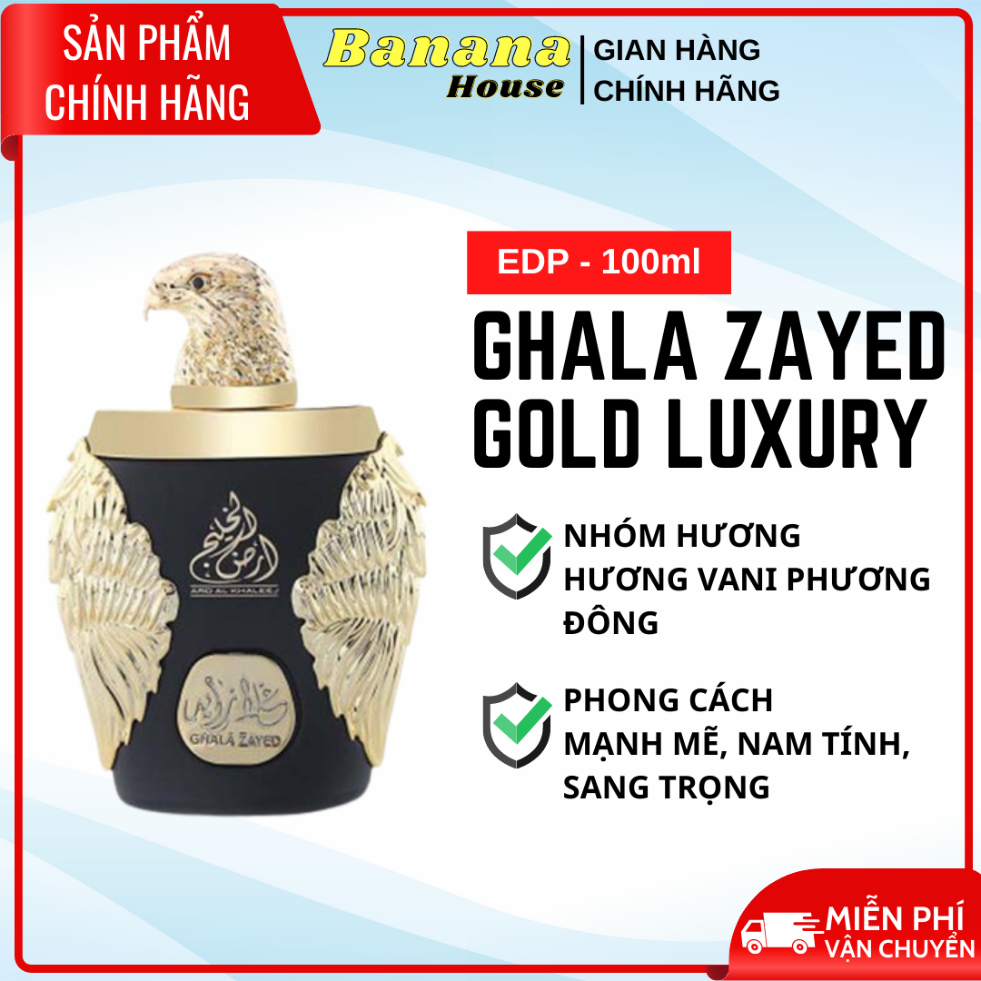 Nước hoa nam dubai thơm lâu ghala zayed gold luxury edp full size 100ml