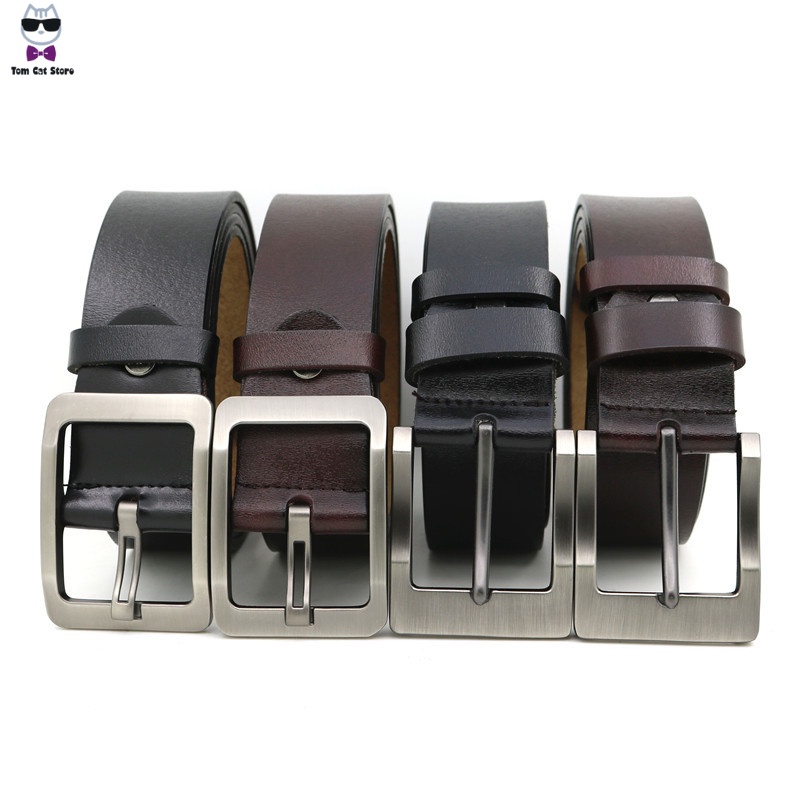 Thắt lưng da bò nam thắt lưng nam cao cấp thắt lưng khóa đục lỗ hk cao cấp bh 2 năm