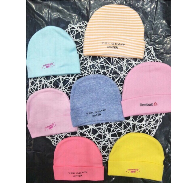 Combo 3 mũ nỉ cotton sơ sinh