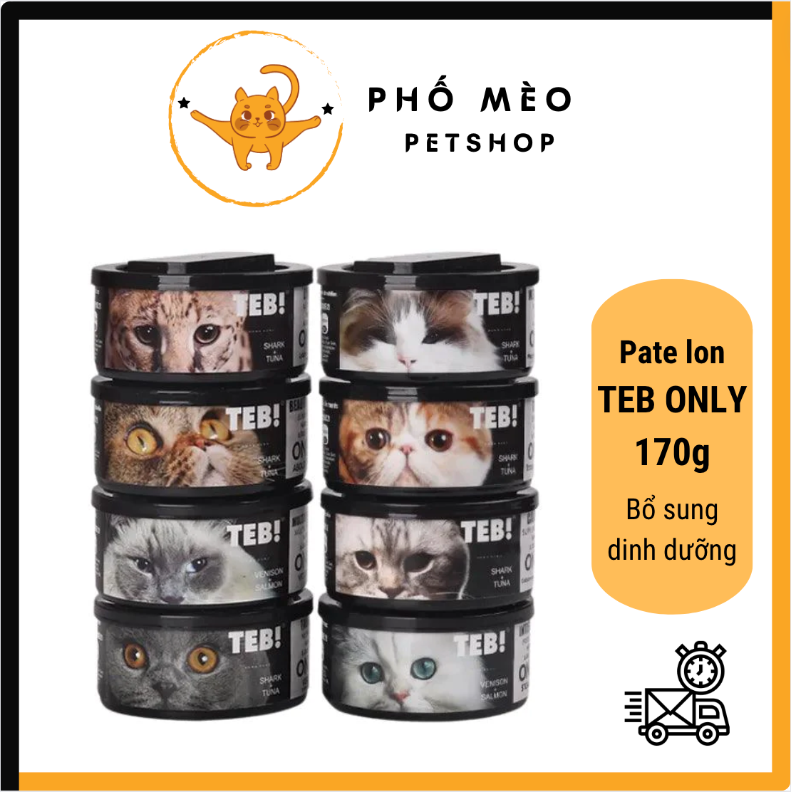 Pate lon cho mèo teb only 170g cao cấp