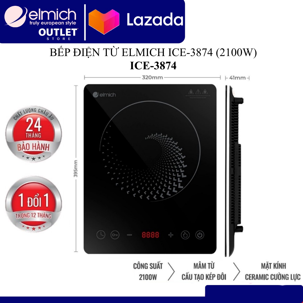 Bếp điện từ elmich ice-3874