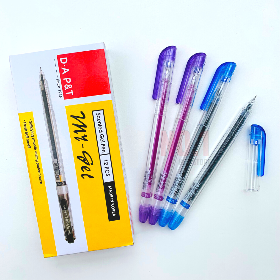 Bút viết nước d.a p&t mygel xanh,tím 0.5mm sản xuất hàn quốc