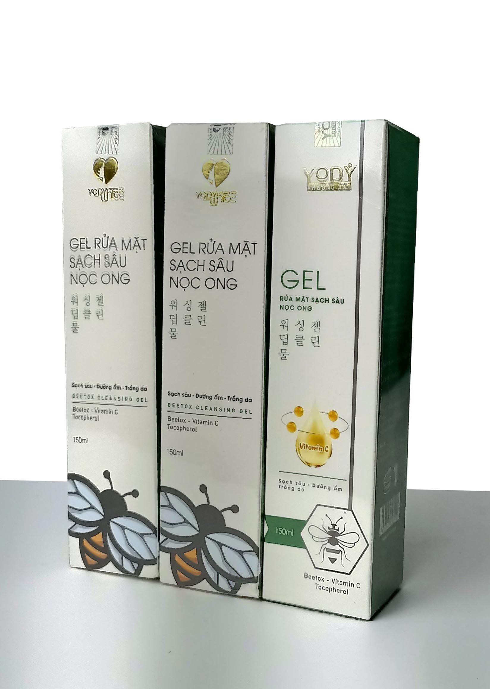 Gel sữa rửa mặt sạch sâu nọc ong Yody White Phương Anh chính hãng
