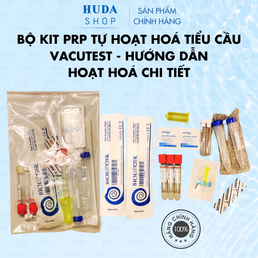 Bộ KIT PRP tự hoạt hoá tiểu cầu - Hướng dẫn hoạt hoá chi tiết - Huda shop