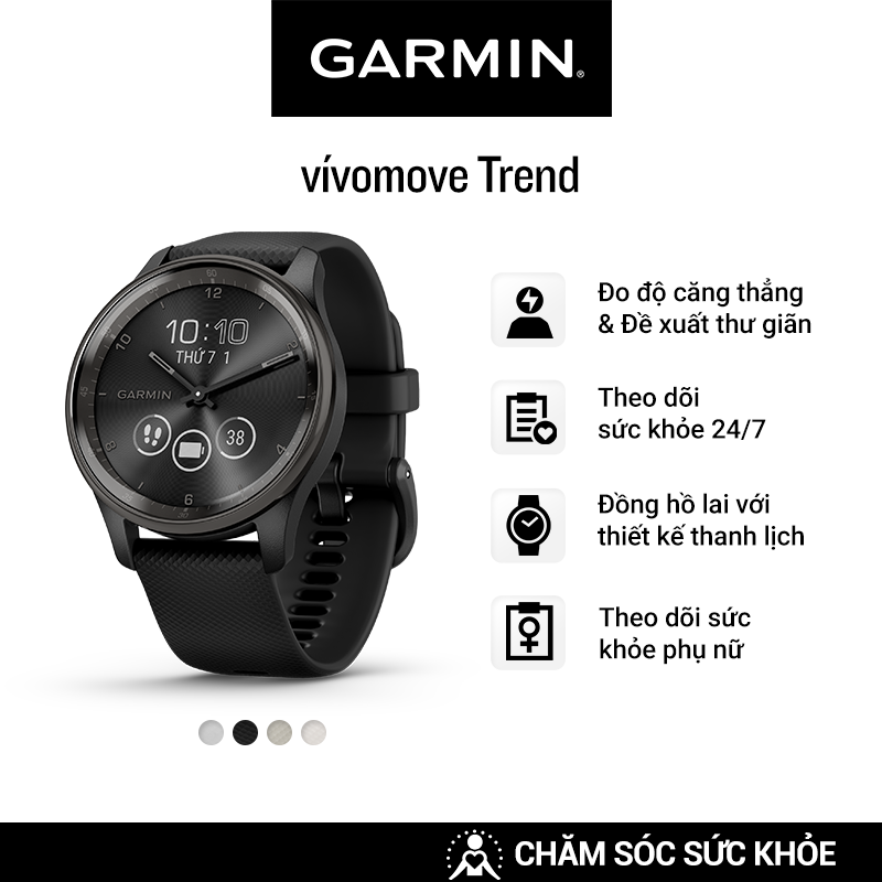 Đồng hồ Thông Minh Garmin vívomove Trend - Hàng Chính Hãng
