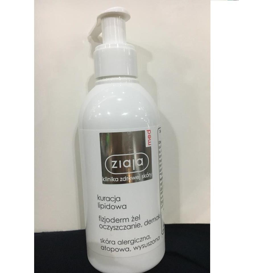 GEL LAU RỬA DA SINH LÝ ZIAJA MED LIPID PHYSYODERM CLEANSING GEL 200ML