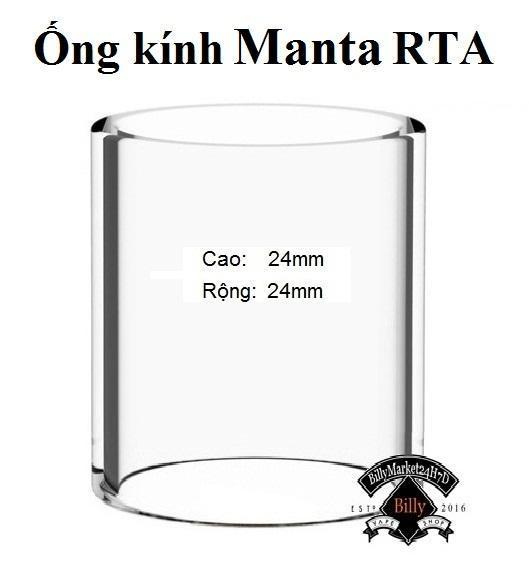 Kính Manta RTA / ống buồng kính / ống kính bình chứa tinh dầu thay thế cho Manta RTA Tank (loại gày)