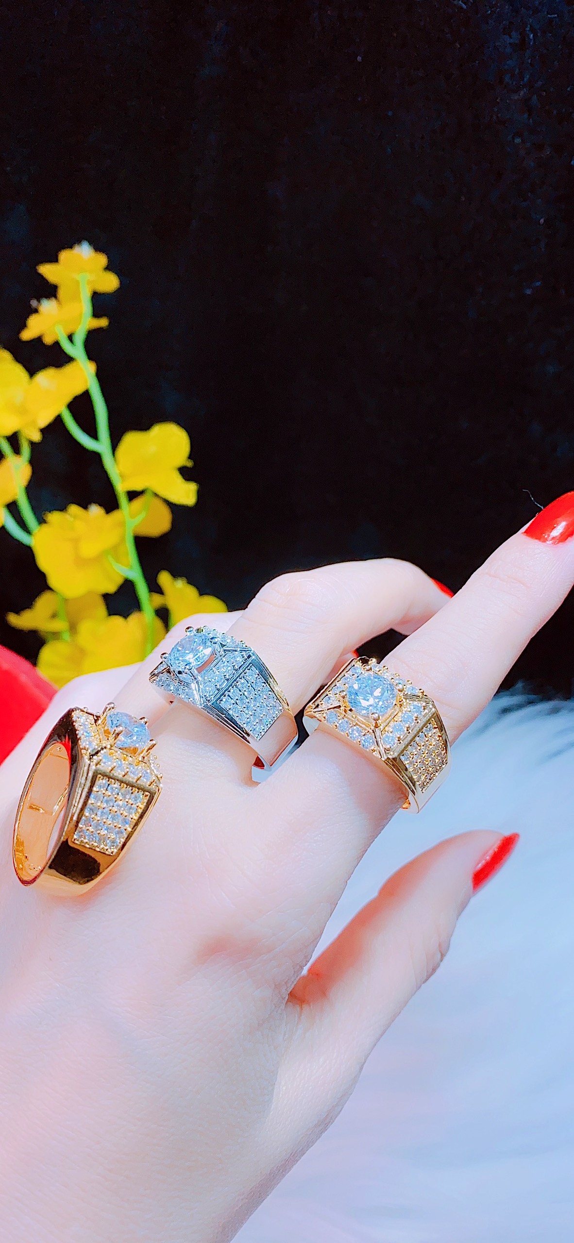 Givishop - N170525 - nhẫn cặp bạc cao cấp, nhẫn bạc thái, bán nhẫn bạc, trang sức bạc ý, giá nhẫn đôi bạc, nhẫn đôi bạc cao cấp