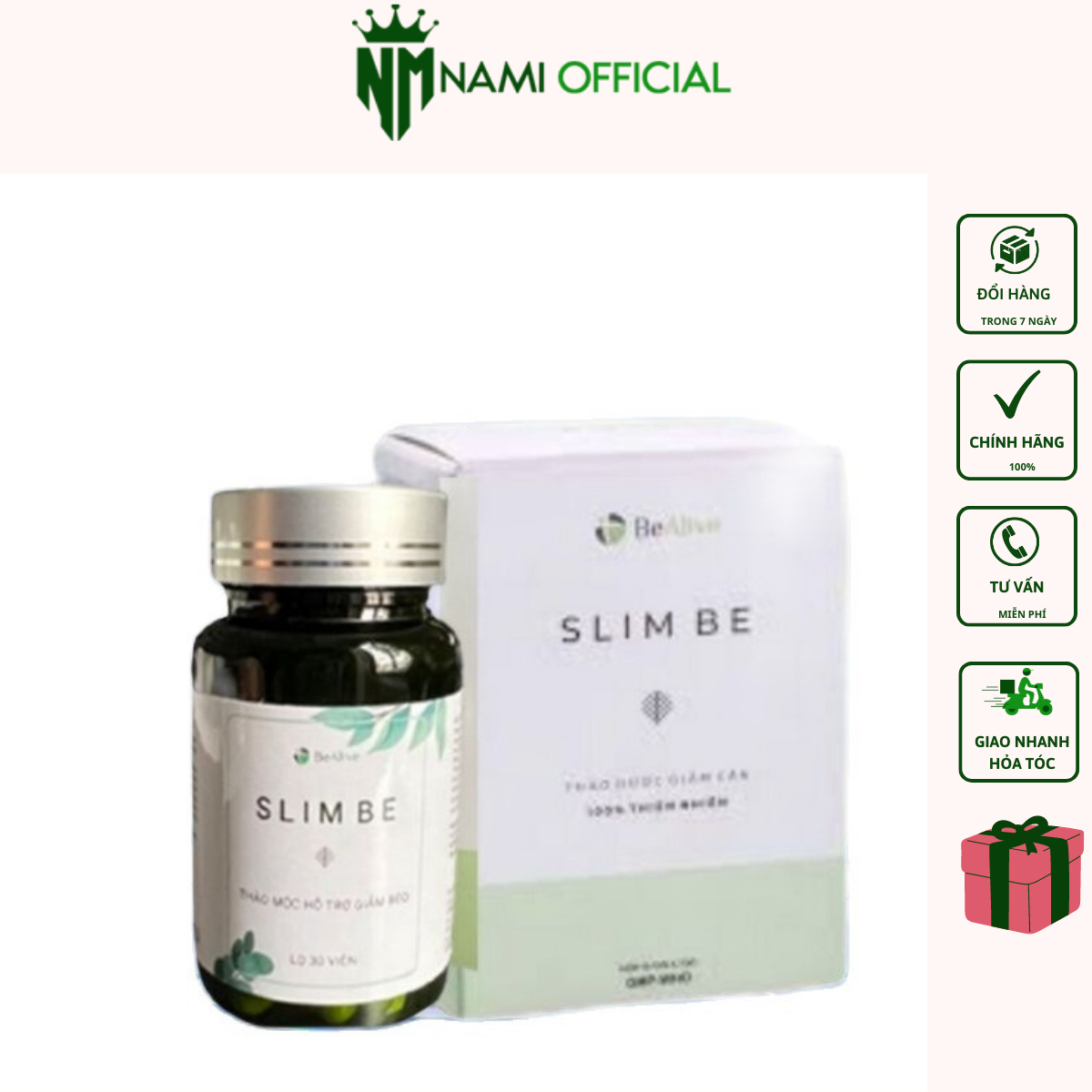 Giảm Cân Slim Be Mẫu Mới Giảm Cân Cường Anh Dạng Lọ Chính Hãng