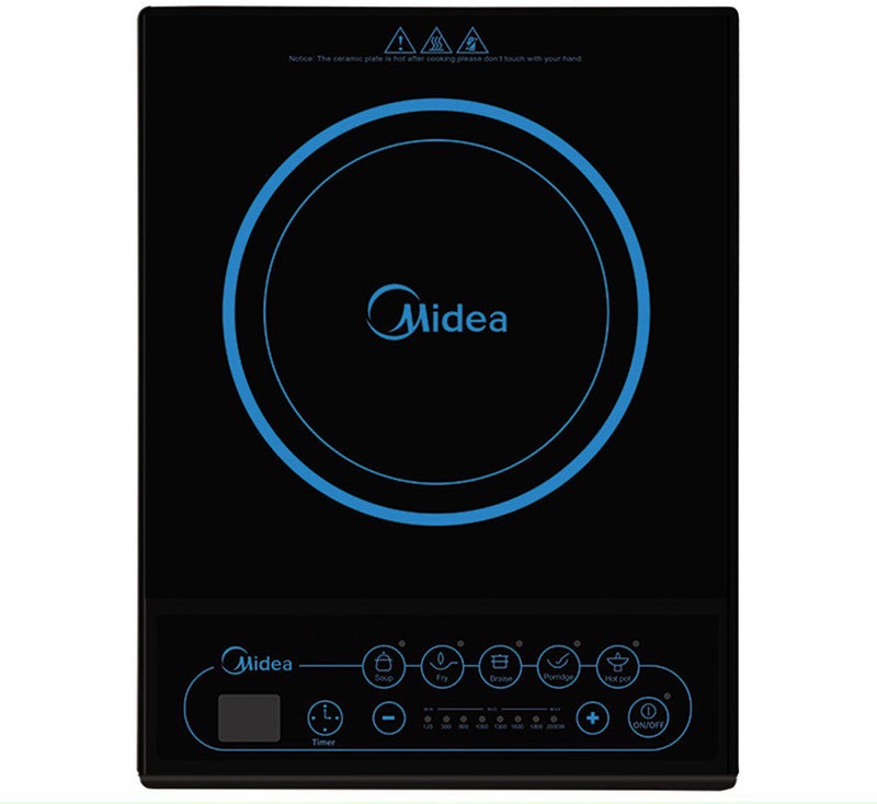 Bếp điện từ midea mib2016da + tặng kèm nồi inox cao cấp