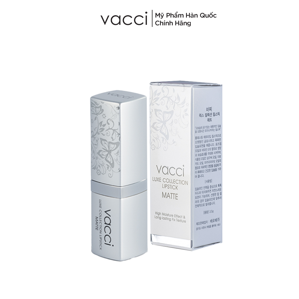 Son Lì Lâu Trôi Dưỡng Môi Cao Cấp Vacci Matte Lipstick