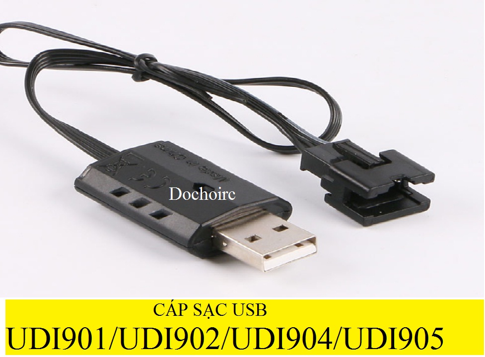 Cáp sạc Pin cano Udi 901-902-904-905 cổng kết nối SM4P- RC201