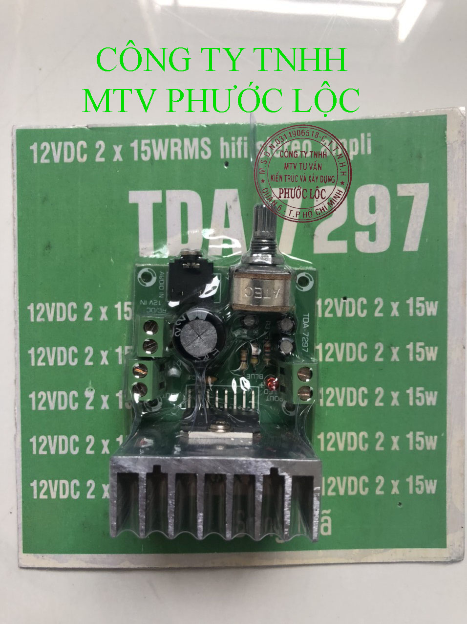 Bo mạch khuếch đại loa tda 7297- 15w-song mã