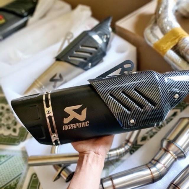 【ưu đãi đặc biệt pô akrapovic r1 pô ak r1 tem khắc xịn full cổ bầu hơi inoxgắn dòng xe exciter150 winner x r15 v3 và 1 số dòng xe