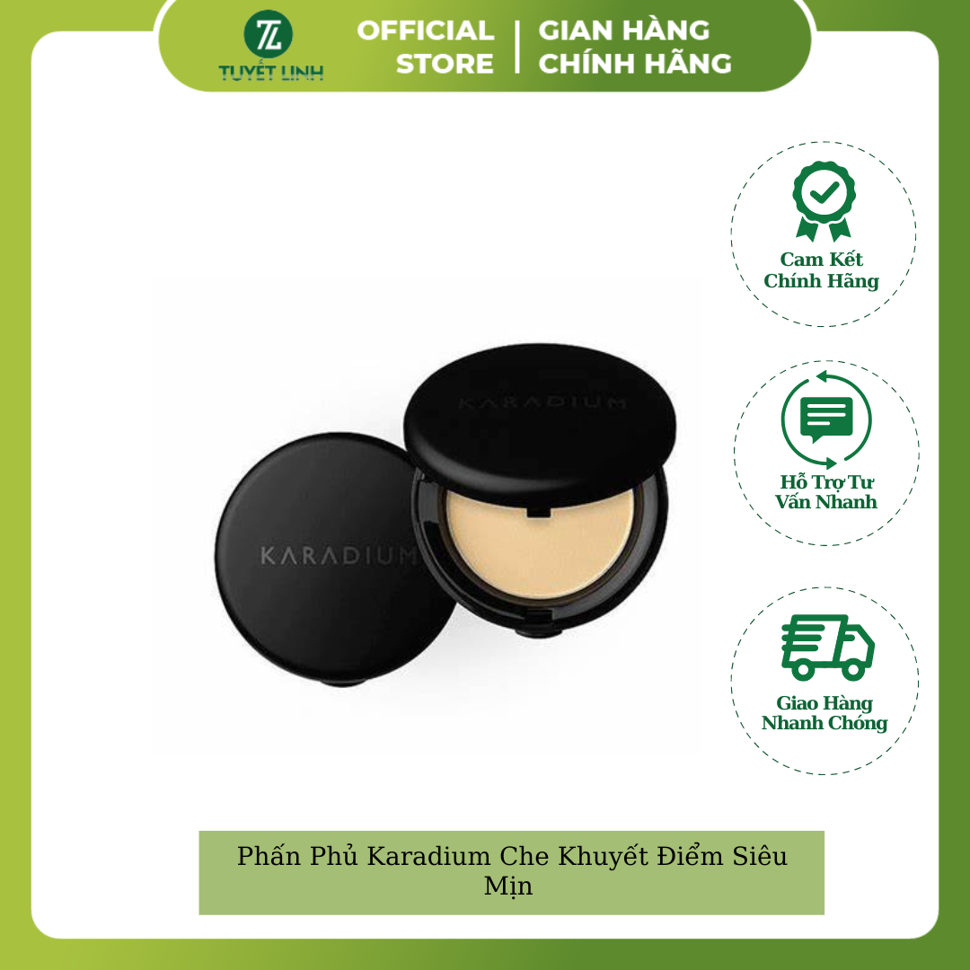 Phấn Phủ Karadium Che Khuyết Điểm Siêu Mịn Chiết Xuất Từ Collagen Smart Sun Pact/Moisture Two Way Cake Choosg Nắng 50SPF (100% Hàn Quốc)