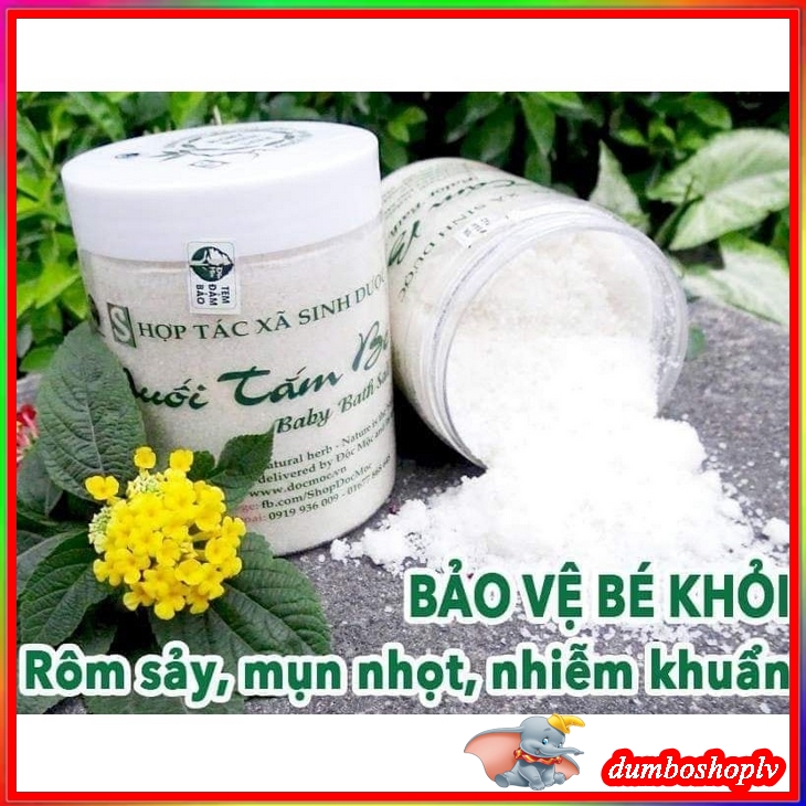 Combo 4 hộp muối tắm bé - muối tắm bé sinh dược độc mộc