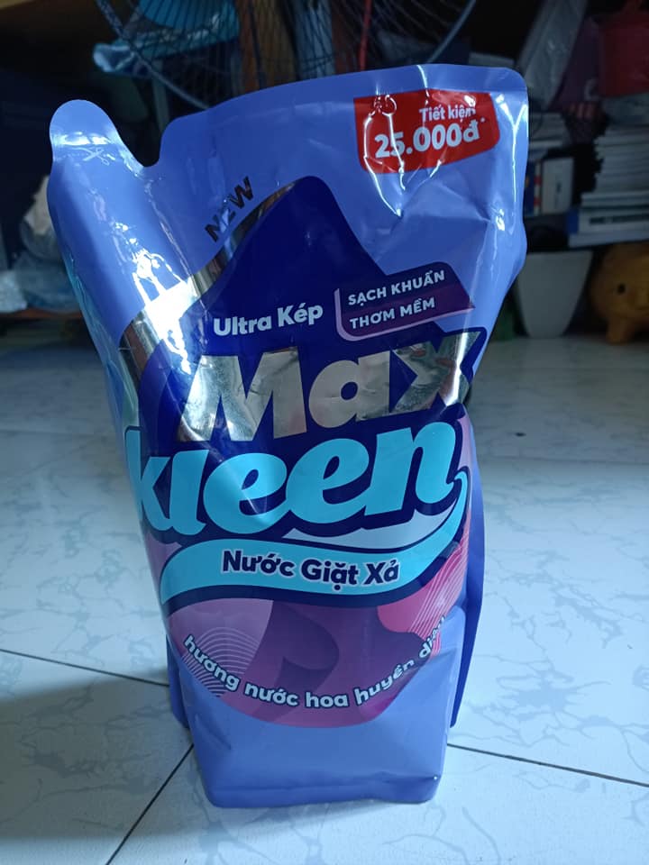 Túi Nước Giặt Xả Maxkleen Hương Nước Hoa Huyền Diệu (2,4kg/túi)