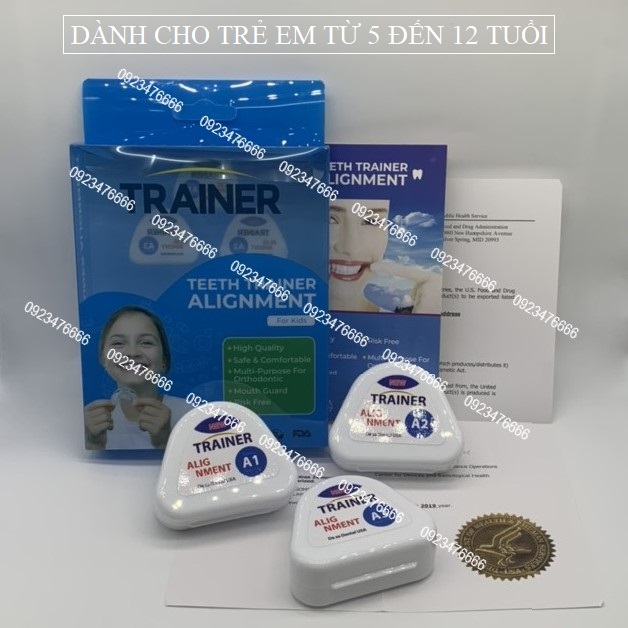 Hàm trainer niềng răng tại nhà cho trẻ em - có giấy chứng nhận sản phẩm