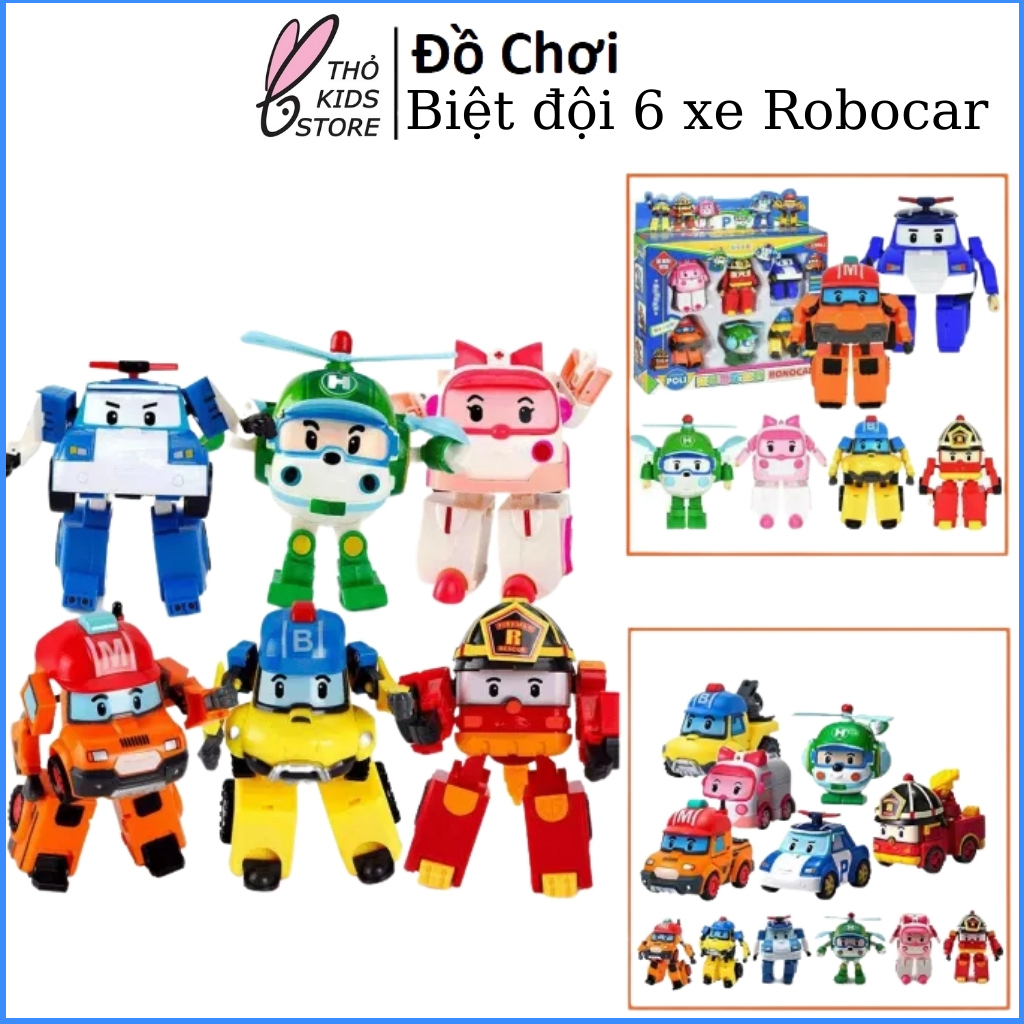 Đồ chơi biến hình Bộ 6 biệt đội Robocar Police