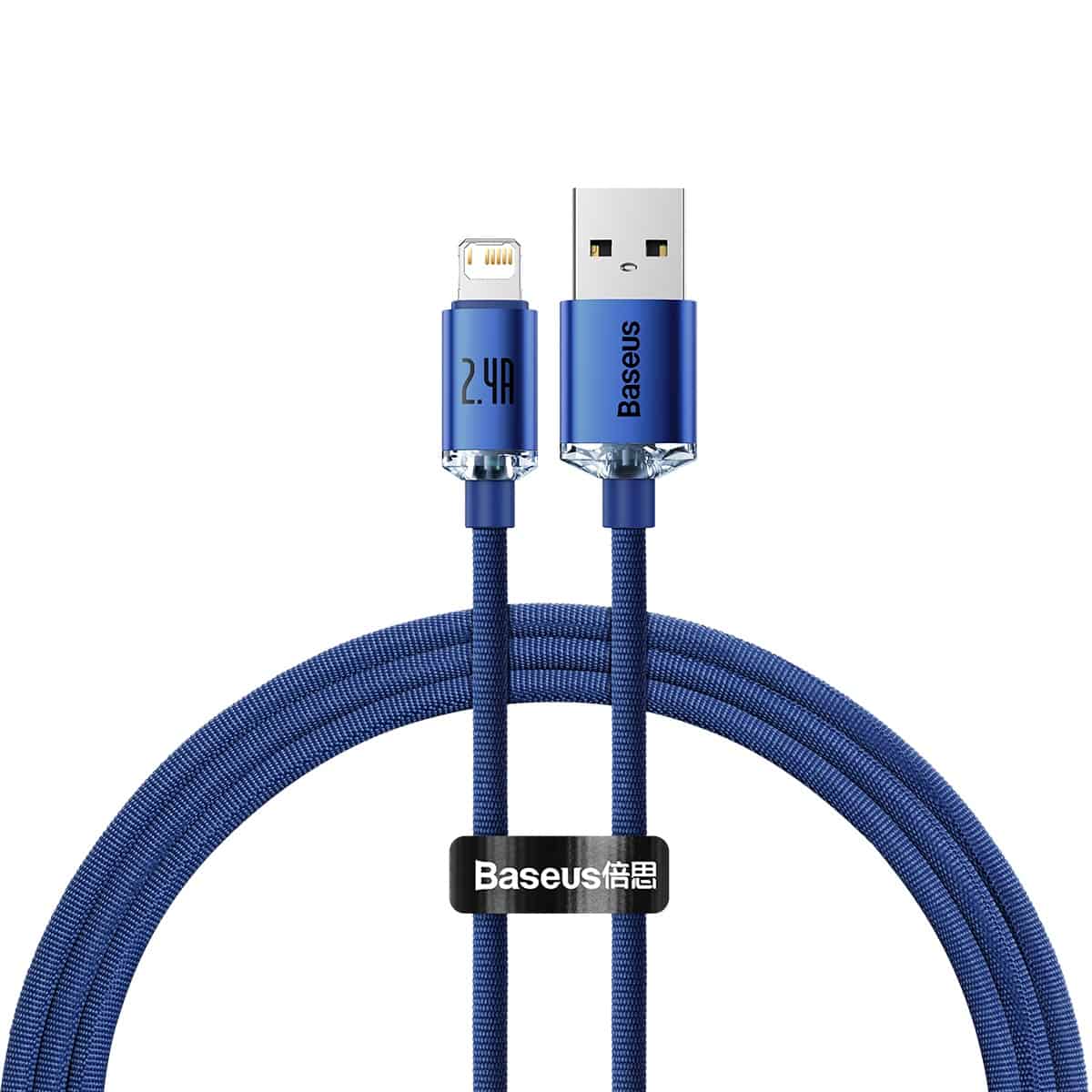 Dây Cáp sạc nhanh Baseus, truyền dữ liệu tốc độ cao siêu bền Baseus Crystal Shine Series Fast Charging Data Cable USB to lightning iPhone 2.4A 1.2M 2M