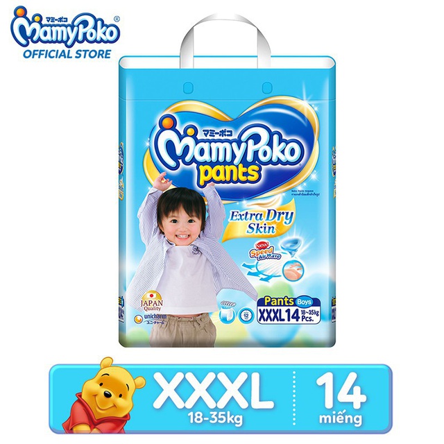 Tã quần mamypoko xxxl14 cho bé trai 18 - 35kg