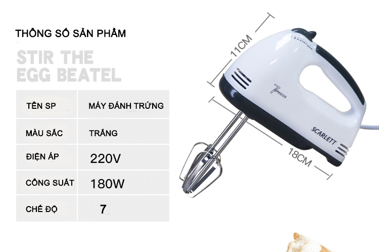 Sale máy đánh trứng cầm tay, máy đánh trứng cầm tay 7 chế độ cầm tay. bảo hành 1 năm, kèm 4 đầu khuấy
