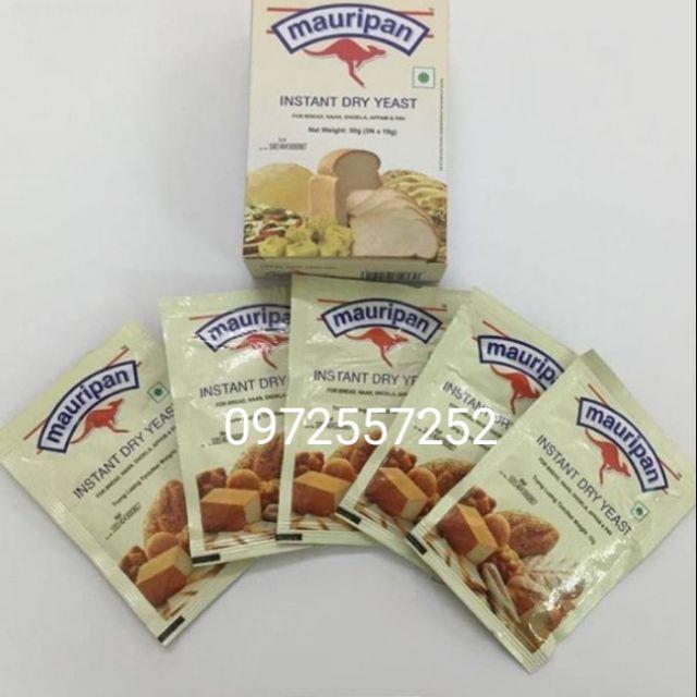 Hot sales cheap Men khô [KHÔNG CẦN KÍCH HOẠT] mauri, men lạt, instant yest, làm pizza, bánh bao, bánh mì 10gr, bột nở,nổi làm xốp bánh