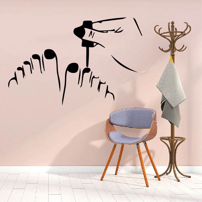 Decal Trang Trí Cửa Tiệm Nail - Spa - HairSalon - Nối Mi P9