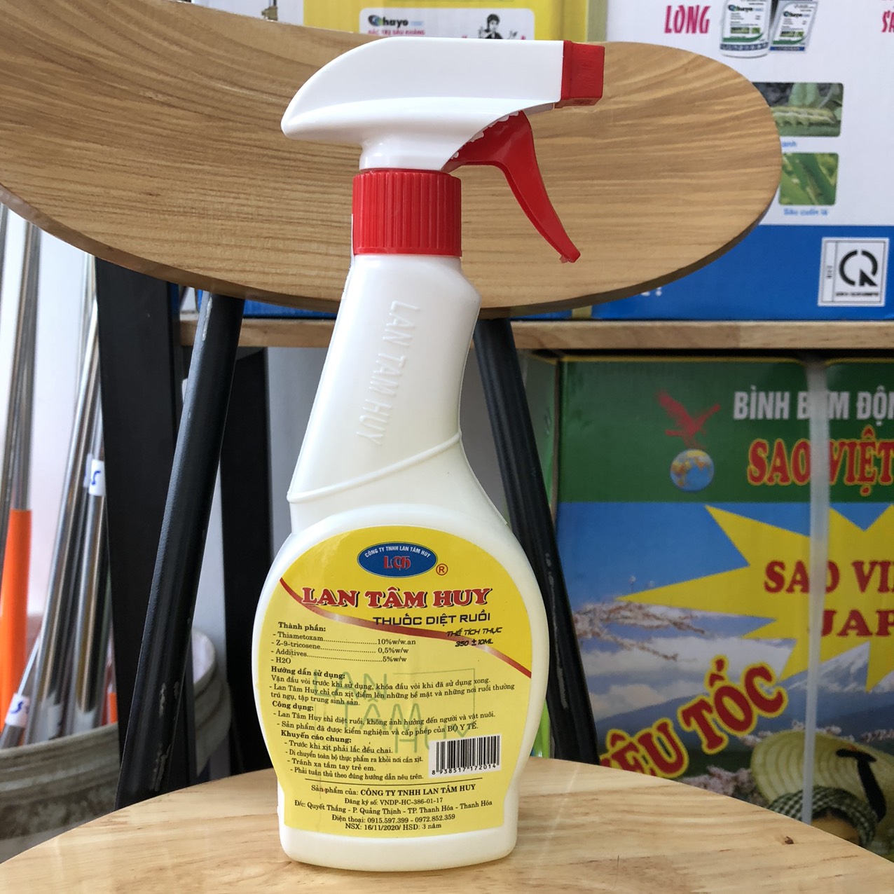 Thuốc diệt Ruồi Lan Tâm Huy 520ml dạng xịt; Diệt ruồi nhà, ruồi cống, ruồi cánh bướm, ruồi giấm